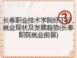 长春职业技术学院好不好，就业现状及发展趋势(长春职院就业前景)