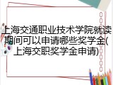 上海交通职业技术学院就读期间可以申请哪些奖学金(上海交职奖学金申请)