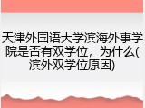 天津外国语大学滨海外事学院是否有双学位，为什么(滨外双学位原因)