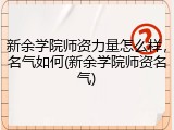 新余学院师资力量怎么样，名气如何(新余学院师资名气)