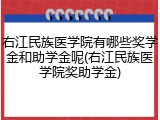 右江民族医学院有哪些奖学金和助学金呢(右江民族医学院奖助学金)