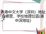 香港中文大学（深圳）地址在哪里，学校地理位置(港中深地址)
