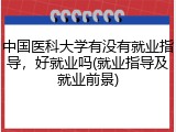 中国医科大学有没有就业指导，好就业吗(就业指导及就业前景)