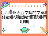 江西洪州职业学院的学费和住宿费明细(洪州职院费用明细)