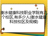 衡水健康科技职业学院有几个校区,有多少人(衡水健康科技校区及规模)