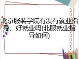 北京服装学院有没有就业指导，好就业吗(北服就业指导如何)