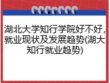 湖北大学知行学院好不好，就业现状及发展趋势(湖大知行就业趋势)
