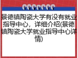 景德镇陶瓷大学有没有就业指导中心，详细介绍(景德镇陶瓷大学就业指导中心详情)