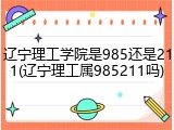 辽宁理工学院是985还是211(辽宁理工属985211吗)