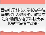 西安电子科技大学长安学院每年招生人数多少，政策变动如何(西安电子科技大学长安学院招生政策)