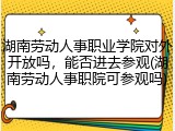 湖南劳动人事职业学院对外开放吗，能否进去参观(湖南劳动人事职院可参观吗)