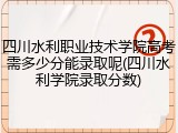 四川水利职业技术学院高考需多少分能录取呢(四川水利学院录取分数)