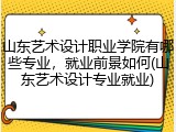 山东艺术设计职业学院有哪些专业，就业前景如何(山东艺术设计专业就业)
