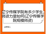 辽宁传媒学院有多少学生，师资力量如何(辽宁传媒学院规模师资)
