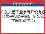 广东文艺职业学院开设有哪些奖学和助学金(广东文艺学院奖助学金)