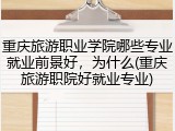 重庆旅游职业学院哪些专业就业前景好，为什么(重庆旅游职院好就业专业)