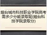 烟台城市科技职业学院高考需多少分能录取呢(烟台科技学院录取分)