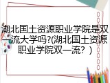 湖北国土资源职业学院是双一流大学吗?(湖北国土资源职业学院双一流？)