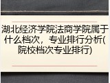 湖北经济学院法商学院属于什么档次，专业排行分析(院校档次专业排行)
