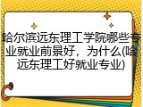 哈尔滨远东理工学院哪些专业就业前景好，为什么(哈远东理工好就业专业)
