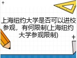 上海纽约大学是否可以进校参观，有何限制(上海纽约大学参观限制)