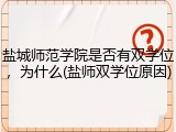 盐城师范学院是否有双学位，为什么(盐师双学位原因)