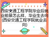 西安交通工程学院毕业后就业前景怎么样，毕业生去向(西安交通工程学院就业去向)