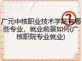 广元中核职业技术学院有哪些专业，就业前景如何(广核职院专业就业)
