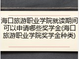海口旅游职业学院就读期间可以申请哪些奖学金(海口旅游职业学院奖学金种类)