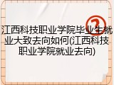 江西科技职业学院毕业生就业大致去向如何(江西科技职业学院就业去向)