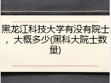 黑龙江科技大学有没有院士，大概多少(黑科大院士数量)