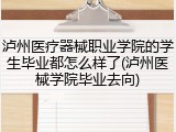 泸州医疗器械职业学院的学生毕业都怎么样了(泸州医械学院毕业去向)