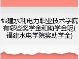 福建水利电力职业技术学院有哪些奖学金和助学金呢(福建水电学院奖助学金)