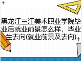 黑龙江三江美术职业学院毕业后就业前景怎么样，毕业生去向(就业前景及去向)