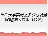 焦作大学高考需多少分能录取呢(焦大录取分数线)