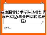 安康职业技术学院毕业如何调档案呢(毕业档案转递流程)