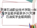 天津石油职业技术学院一年奖学金最多能拿多少(天津石油奖学金最高额)