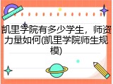 凯里学院有多少学生，师资力量如何(凯里学院师生规模)