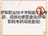 伊犁职业技术学院能不能考研，成绩在哪里查询(伊犁职院考研成绩查询)