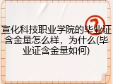 宣化科技职业学院的毕业证含金量怎么样，为什么(毕业证含金量如何)