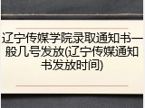 辽宁传媒学院录取通知书一般几号发放(辽宁传媒通知书发放时间)