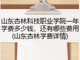 山东杏林科技职业学院一年学费多少钱，还有哪些费用(山东杏林学费详情)