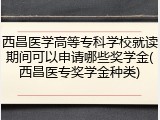 西昌医学高等专科学校就读期间可以申请哪些奖学金(西昌医专奖学金种类)