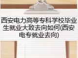 西安电力高等专科学校毕业生就业大致去向如何(西安电专就业去向)