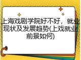 上海戏剧学院好不好，就业现状及发展趋势(上戏就业前景如何)