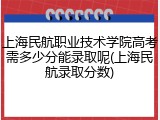 上海民航职业技术学院高考需多少分能录取呢(上海民航录取分数)