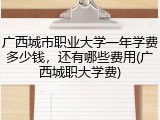 广西城市职业大学一年学费多少钱，还有哪些费用(广西城职大学费)