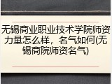 无锡商业职业技术学院师资力量怎么样，名气如何(无锡商院师资名气)