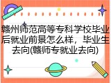 赣州师范高等专科学校毕业后就业前景怎么样，毕业生去向(赣师专就业去向)