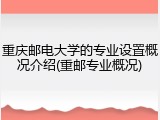 重庆邮电大学的专业设置概况介绍(重邮专业概况)